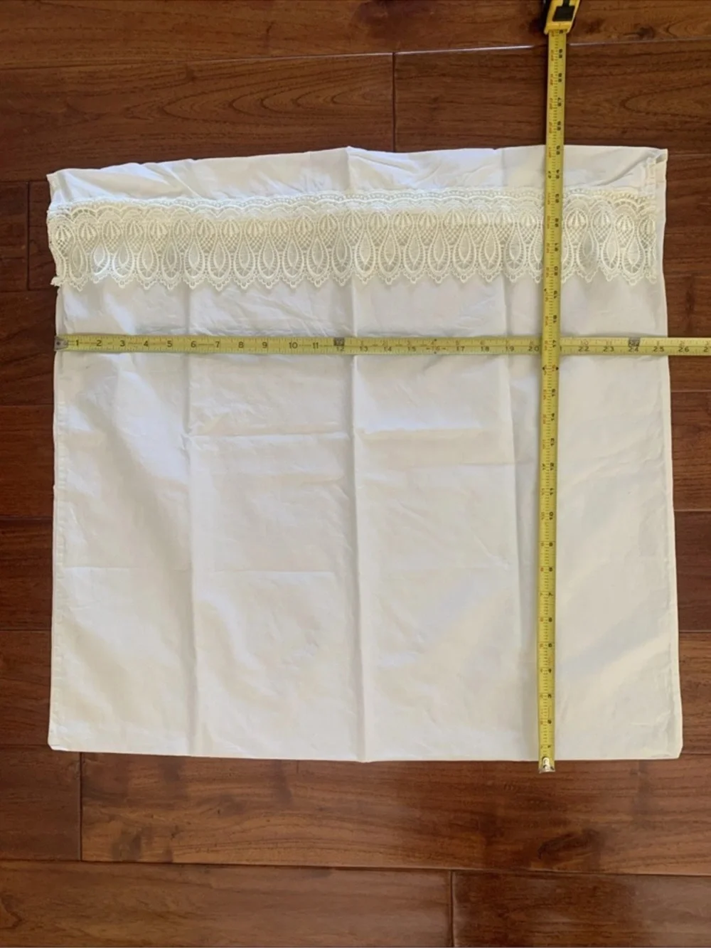 Charter Club Euro Pillow Sham & King Pillowcase Bundle Ivory Cotton Lace Trim